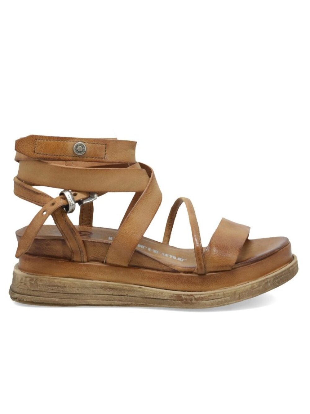 NWT $360 A.S.98 Labo Platform Sandal CAMEL LEATHER STRAPPY 37 (DD4)